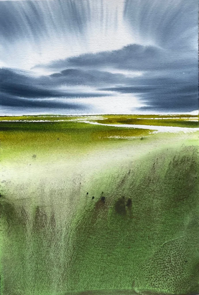 Hofn II Watercolor Painting
