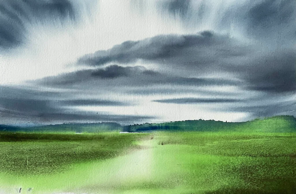 Storm III Watercolor Painting