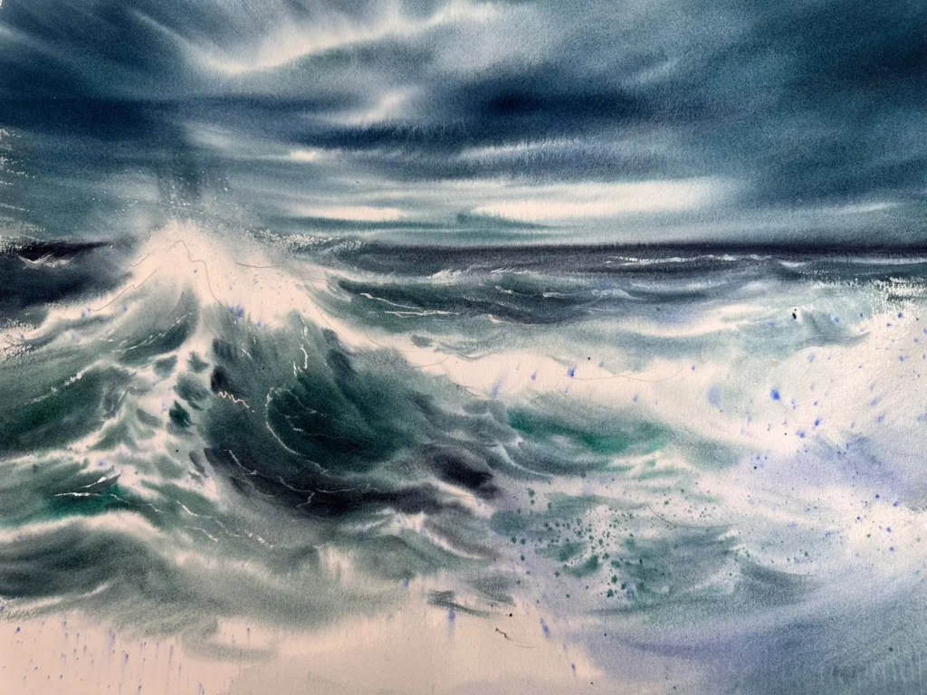 Greenland Sea watercolor painting
