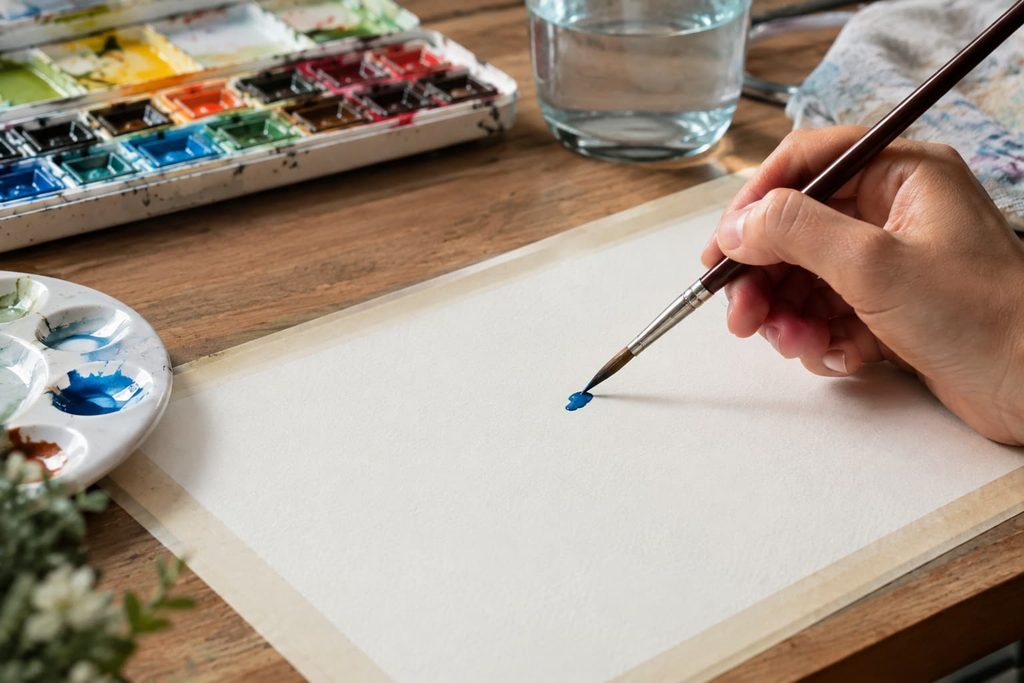 controlling water in watercolor