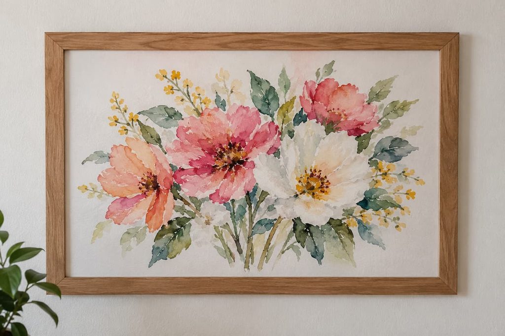 cuadros de flores en acuarela