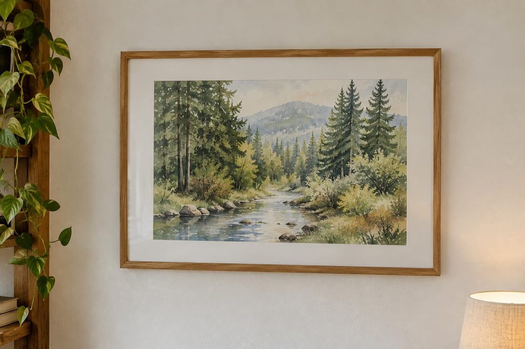 framing a watercolor