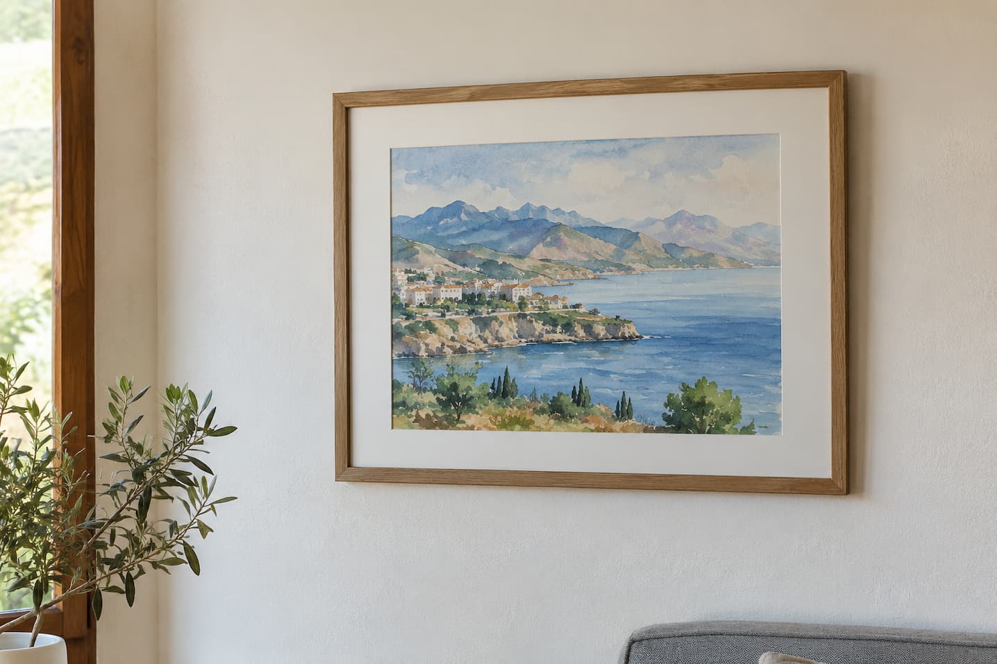 how to frame a watercolor
