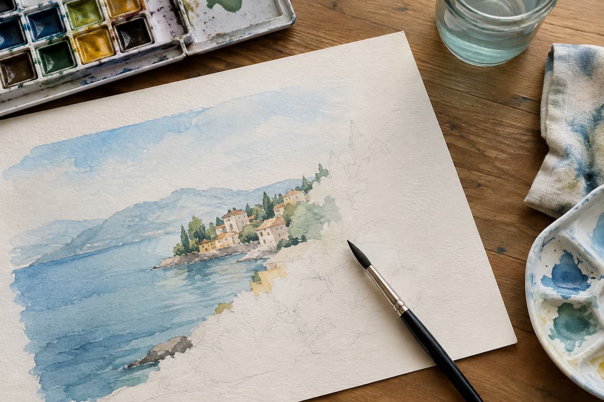 materiales imprescindibles para pintar con acuarela